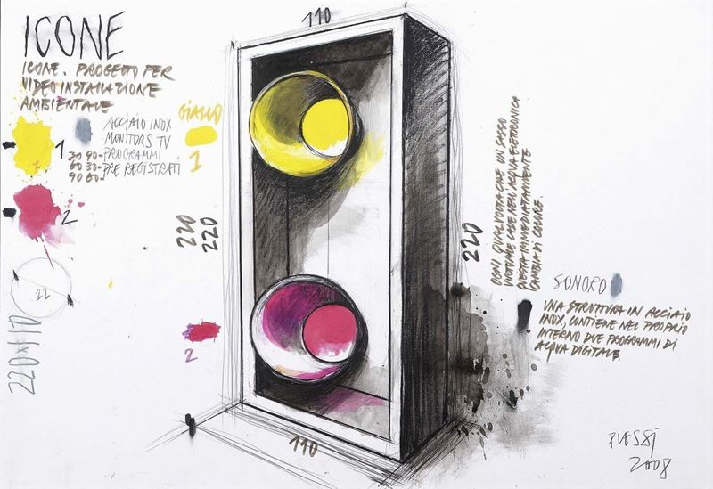 Fabrizio Plessi - Icone - Progetto per Videoinstallazione Ambientale