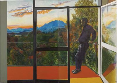 Balcone a Velate, al Tramonto