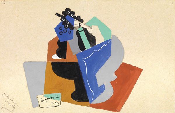 Gino Severini : Natura morta  (1945)  - Tempera su carta - Auction ARTE MODERNA - II - Casa d'aste Farsettiarte