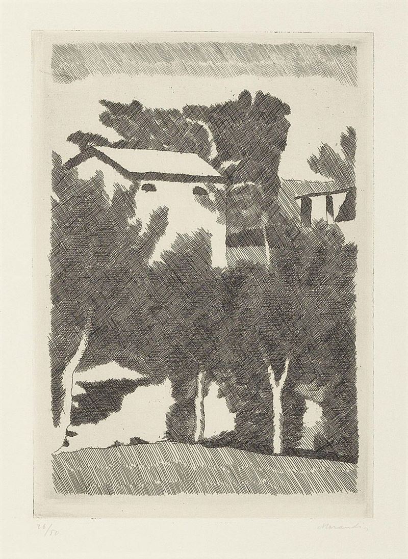 Giorgio Morandi - Paesaggio con Tre Alberi