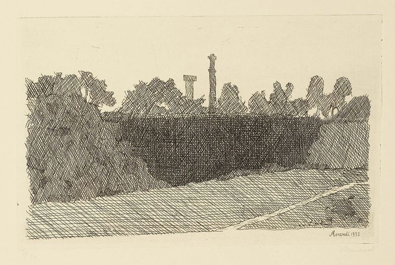 Giorgio Morandi - Veduta della Montagnola di Bologna