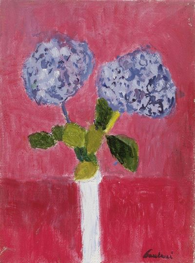 Ortensie, Fondo Rosso