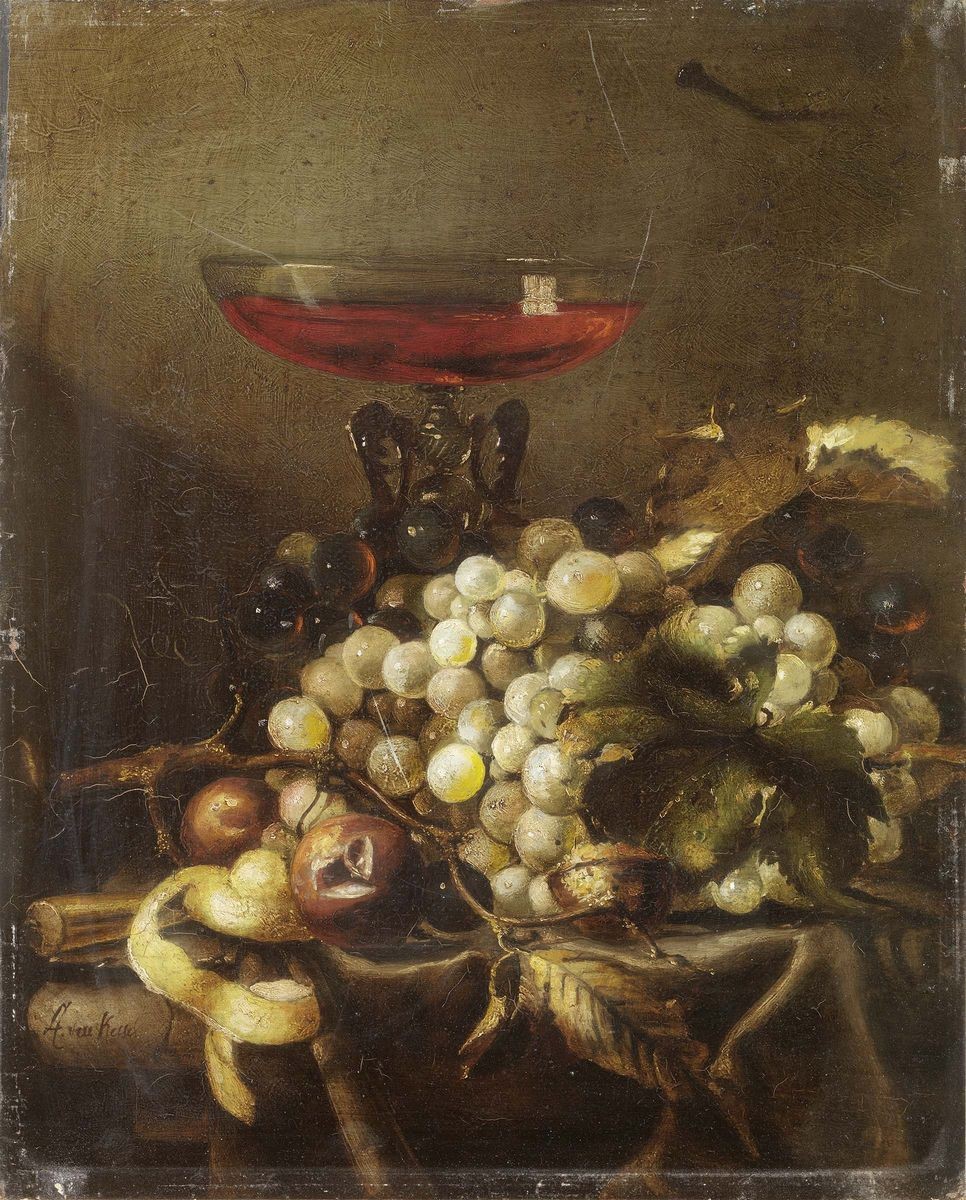 A. Van Kessel - «natura Morta con Frutta e Limoni» e «natura Morta con Uva e Calice di Vino»