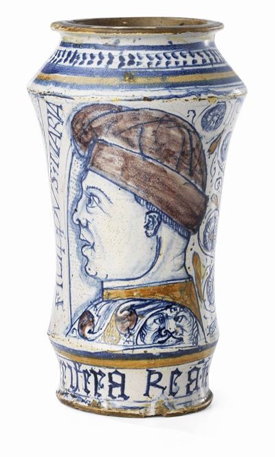 Albarello in Maiolica Policroma