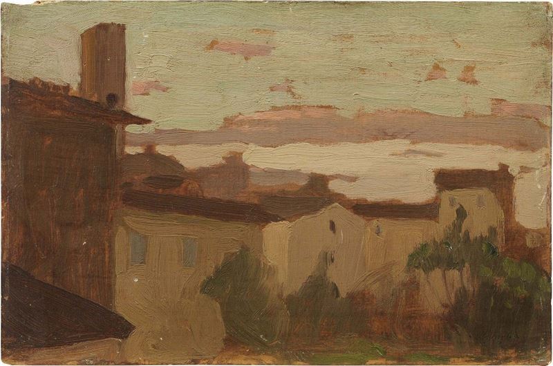 Oscar Ghiglia - Case al Tramonto