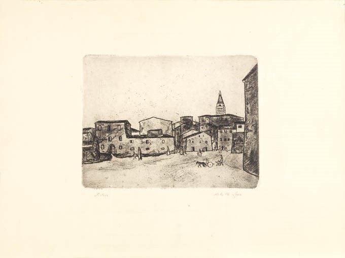 Achille Lega - Piazza San Lorenzo a Pistoia
