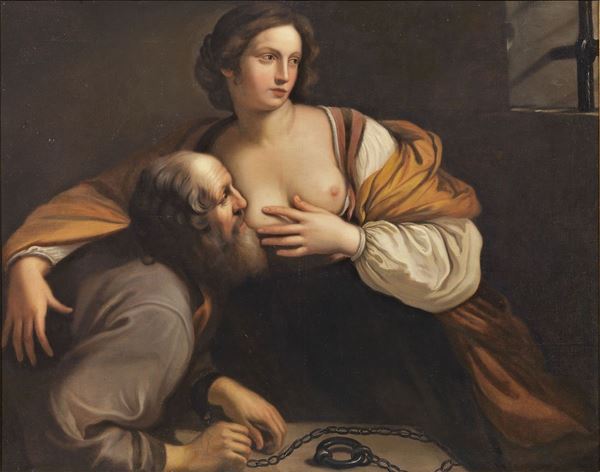 Scuola emiliana del XVII secolo - Carità romana
