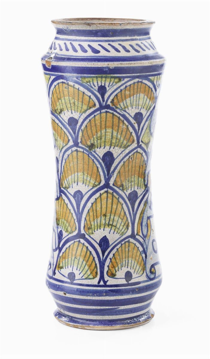 Grande Albarello in Maiolica Policroma