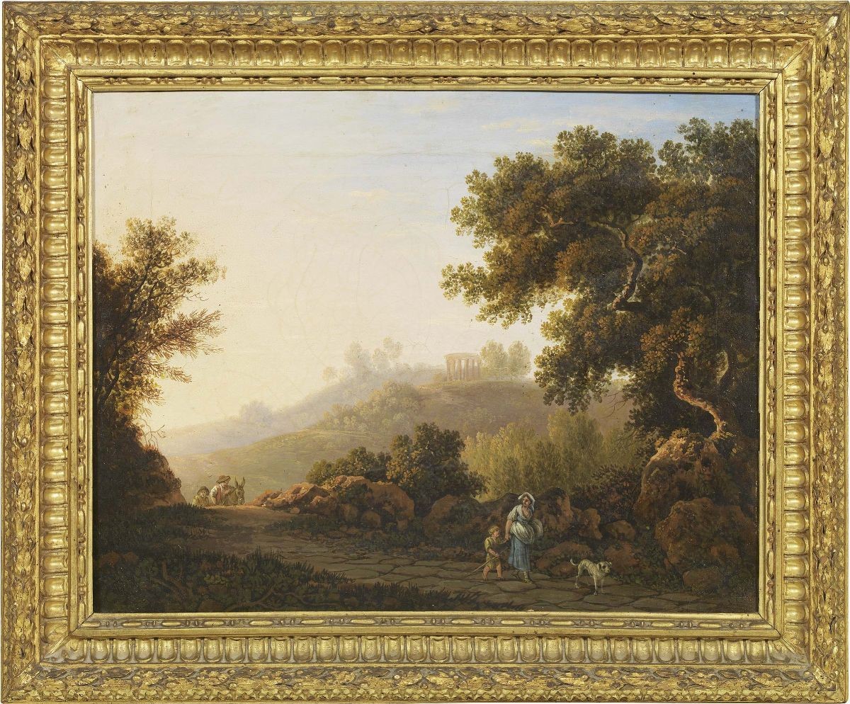 Carlo Labruzzi - «paesaggio con Grande Albero e Armenti» e «paesaggio con Strade e Viandanti»