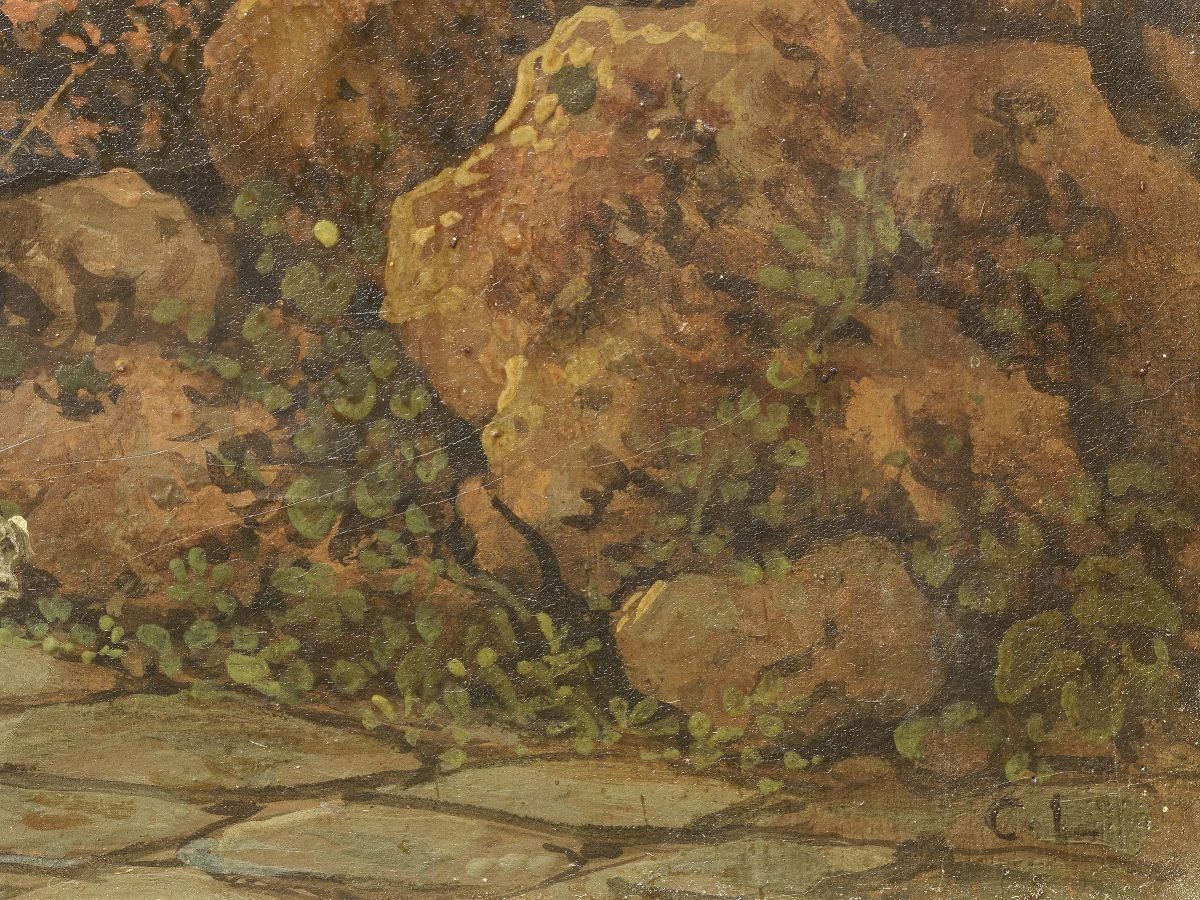 Carlo Labruzzi - «paesaggio con Grande Albero e Armenti» e «paesaggio con Strade e Viandanti»