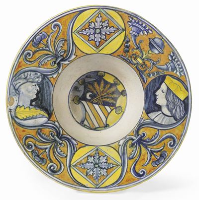 Piatto Fondo in Maiolica Policroma