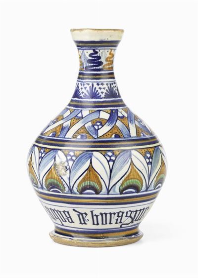 Fiasca in Maiolica Policroma