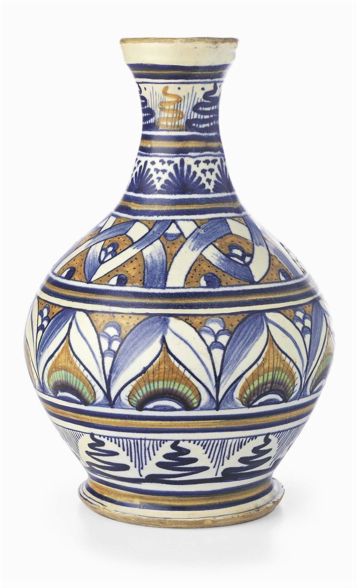 Fiasca in Maiolica Policroma