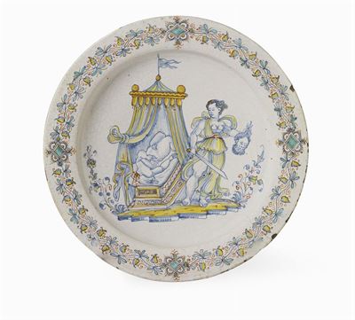Significativo Istoriato "compendiario" Derutese in Maiolica
