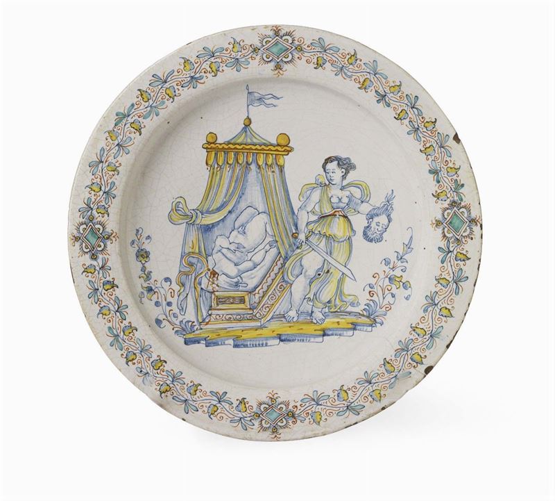 Significativo Istoriato "compendiario" Derutese in Maiolica