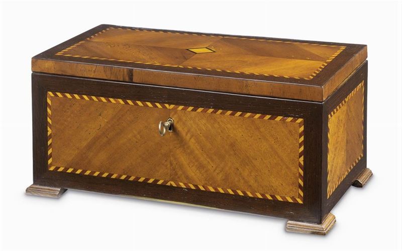 Cofanetto Lastronato in Legno di Mogano e Noce