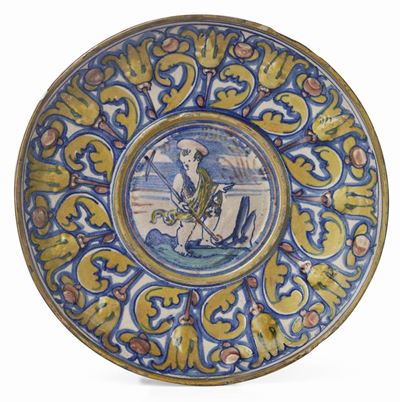 Piatto in Maiolica Policroma