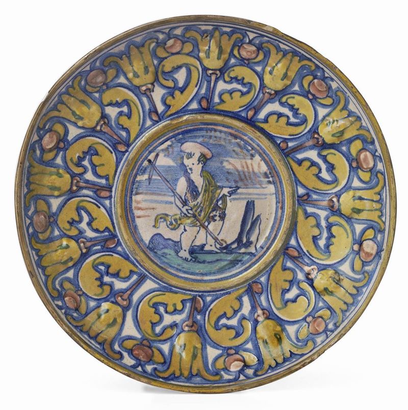 Piatto in Maiolica Policroma