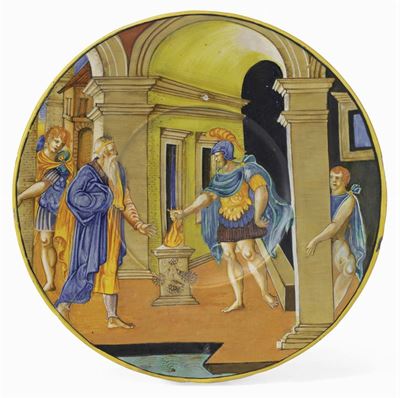Piatto in Maiolica Policroma