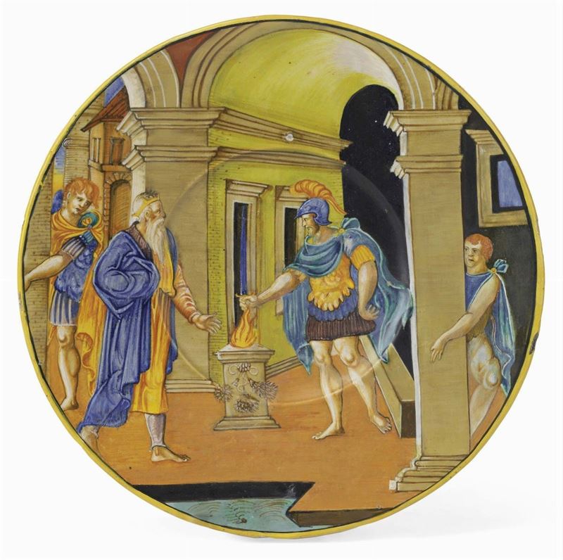 Piatto in Maiolica Policroma