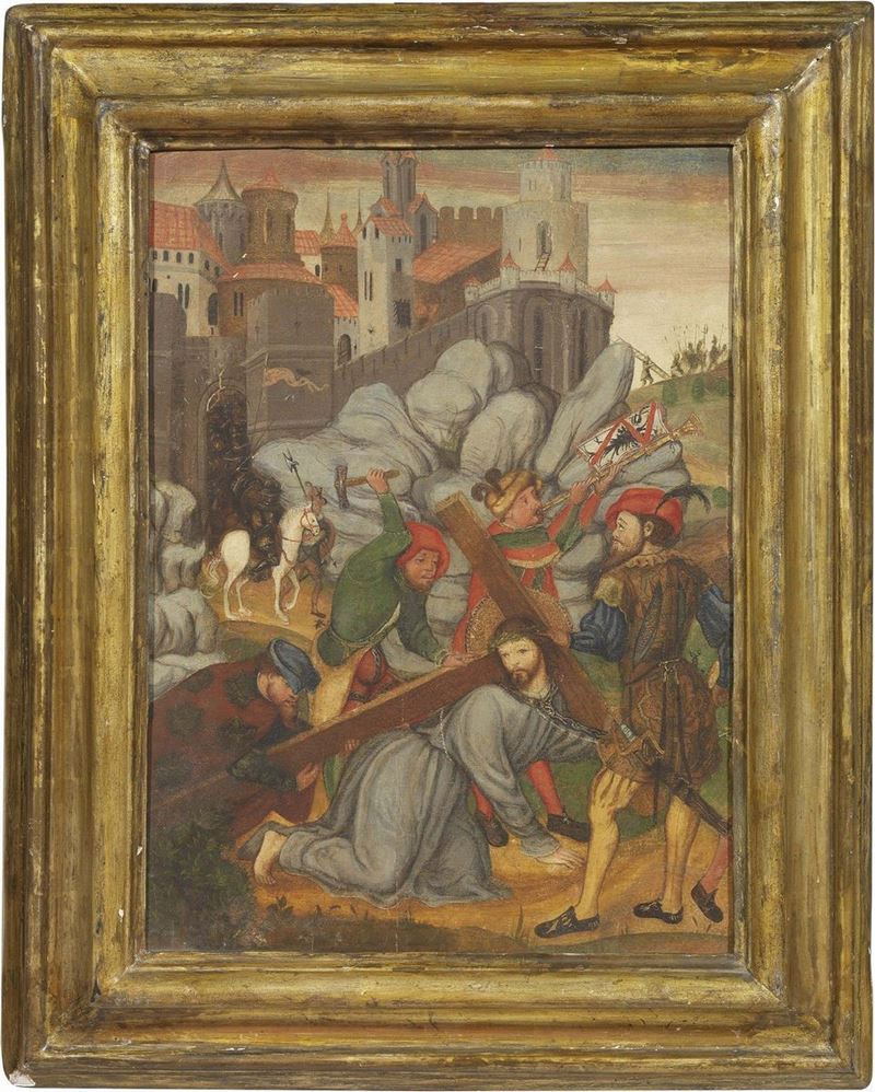 Pittore Portoghese del XVI Secolo - Salita al Calvario