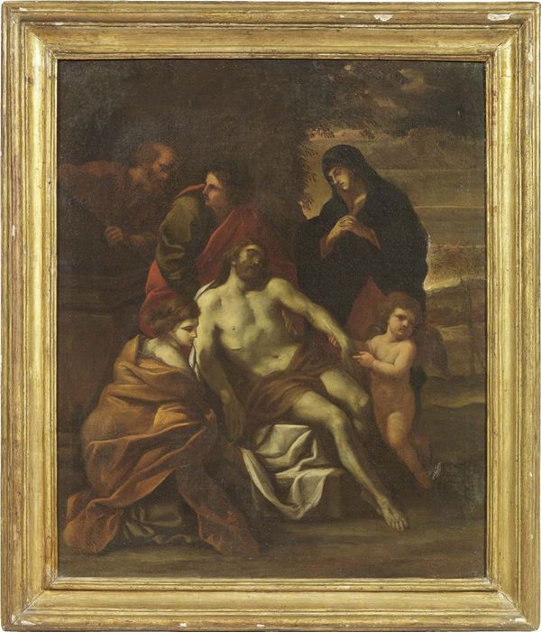 Bottega di Giovan Francesco Romanelli - Deposizione