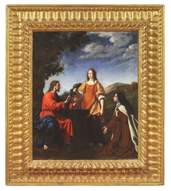 Carlo Dolci (attr. a) - La Samaritana al pozzo (Cristo e la Samaritana con Santa Maria Maddalena de' Pazzi)