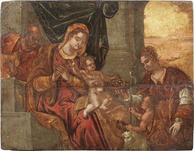 Sacra Famiglia con Santa Caterina