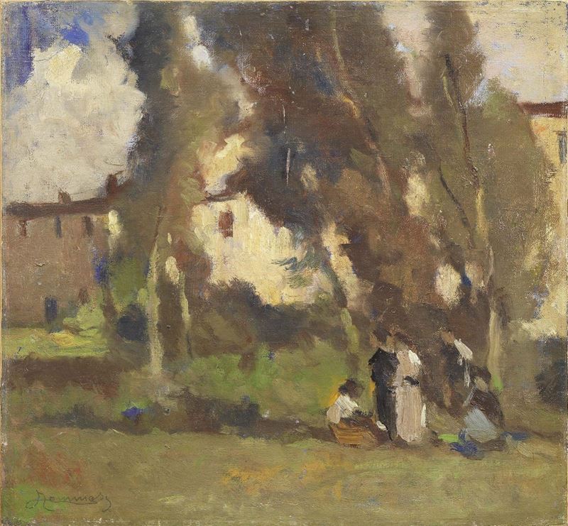 Ludovico Tommasi - Paesaggio con Figure