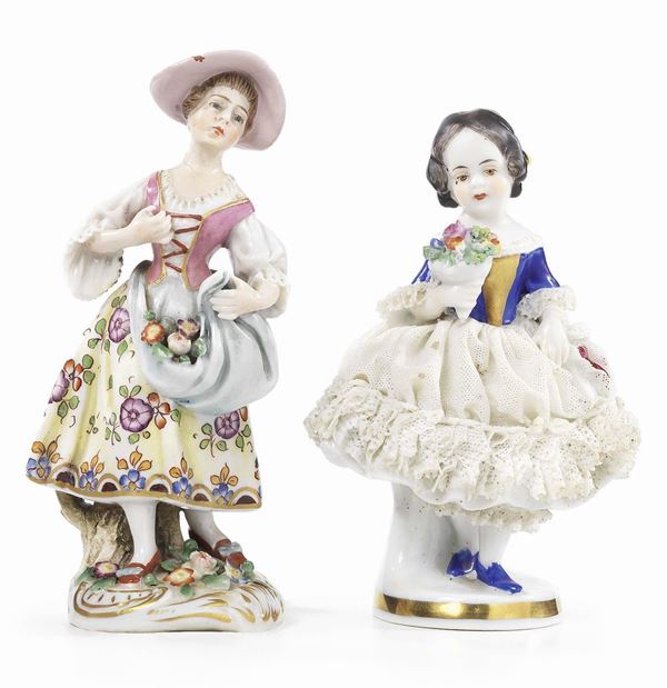 Due sculture in porcellana policroma  - Asta ARTE MODERNA E CONTEMPORANEA - Casa d'aste Farsettiarte