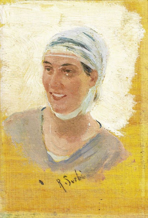 Raffaello Sorbi : Ritratto di donna  - Olio su tavoletta - Auction ARTE MODERNA E CONTEMPORANEA - Casa d'aste Farsettiarte