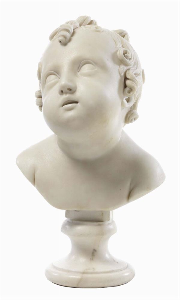 Ignoto scultore neoclassico del XIX secolo - Testa di bambino