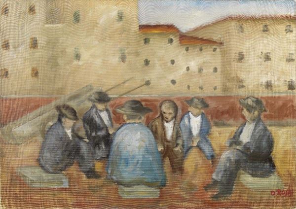 Ottone Rosai - Riposo di operai