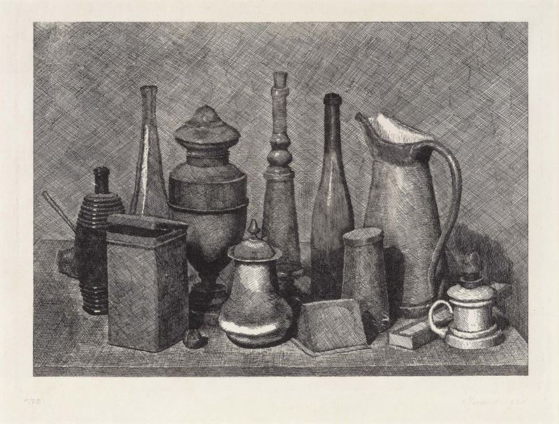 Giorgio Morandi - Grande Natura Morta con la Lampada a Destra
