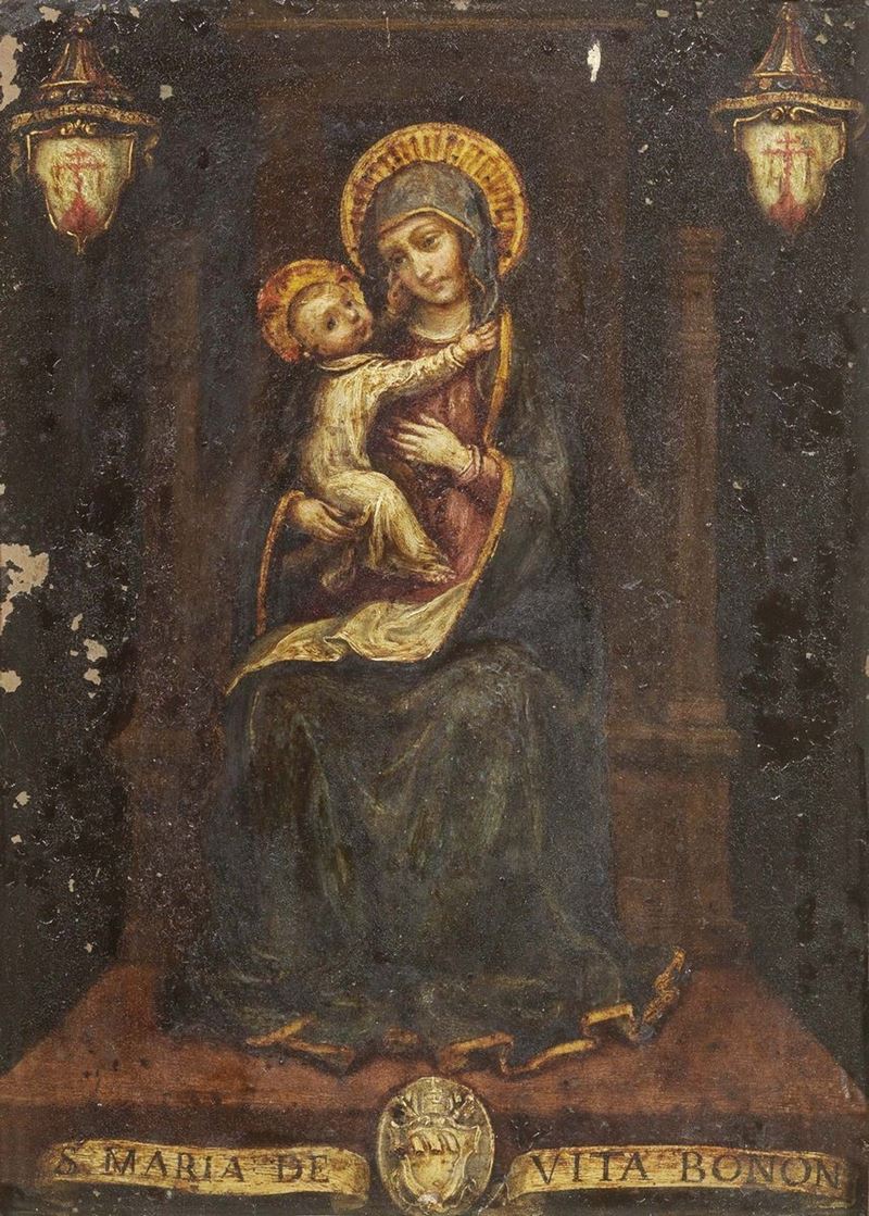 Scuola Bolognese del XVII Secolo - Madonna Col Bambino