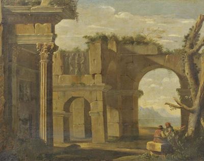«rovine Architettoniche con Tempio» e «rovine Architettoniche con Villici»