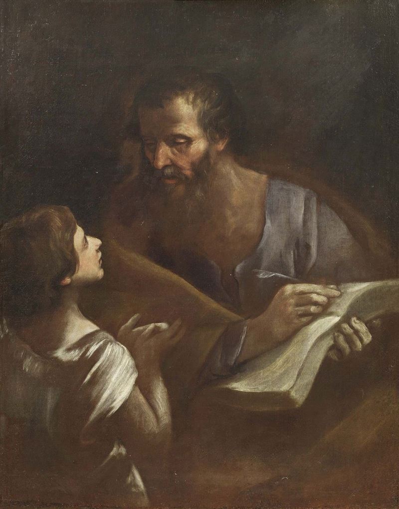 Scuola Bolognese del XVII Secolo - San Matteo e L'angelo