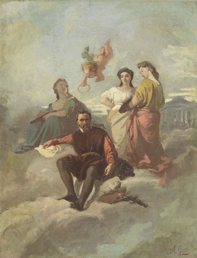 Annibale Gatti - Apoteosi di Michelangelo