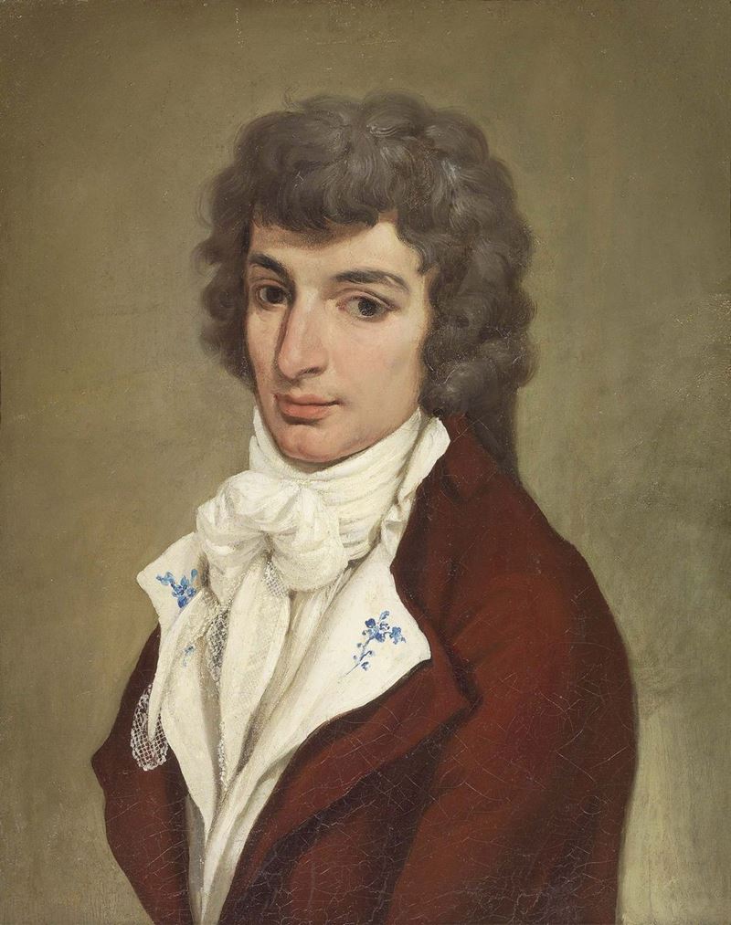 Giovan Battista Lampi (attr. A) - Ritratto di Gentiluomo con Foulard Bianco