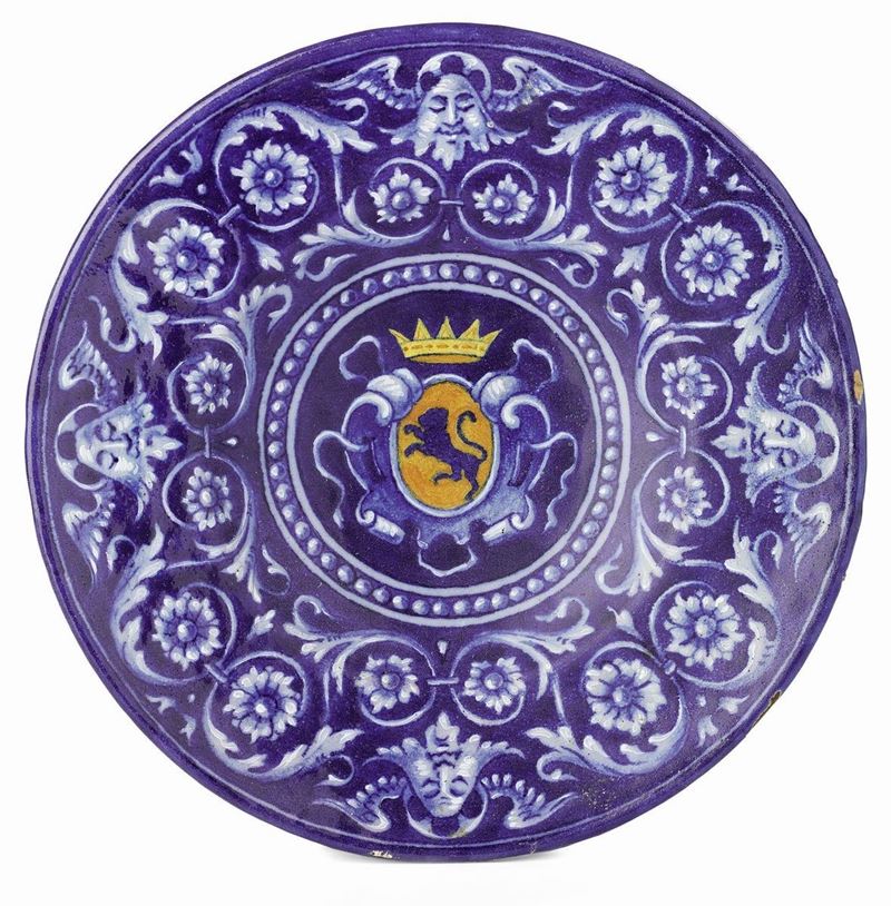 Piatto in Maiolica Policroma