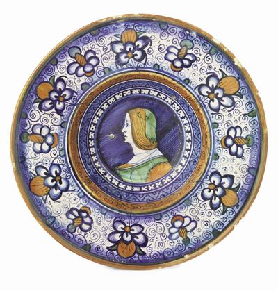 Piatto in Maiolica Policroma
