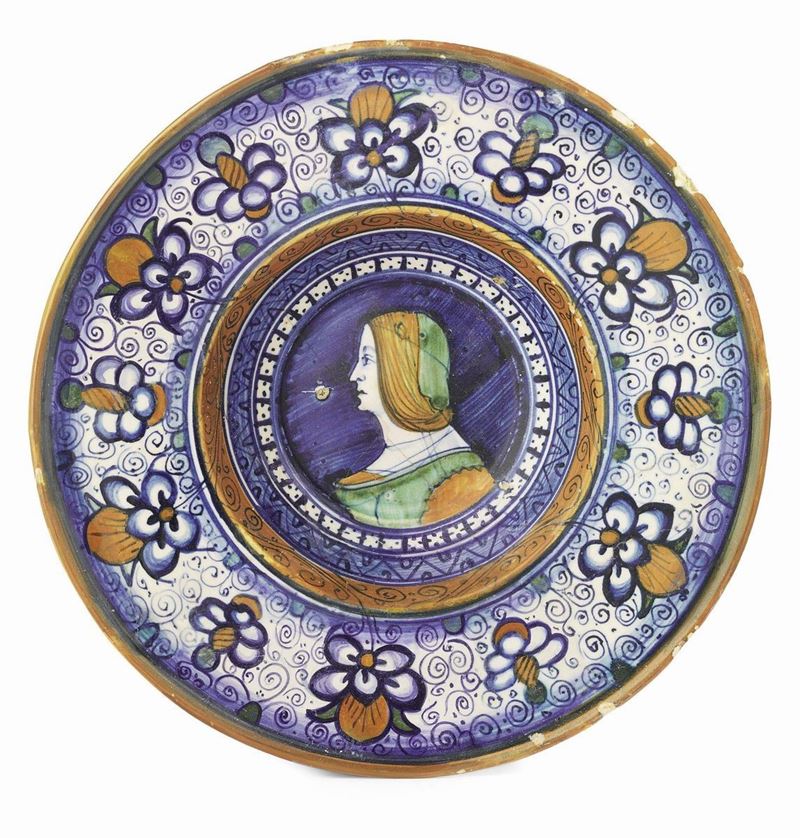 Piatto in Maiolica Policroma