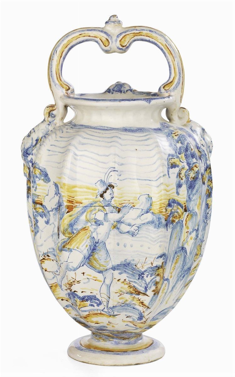 Brocca in Maiolica Policroma