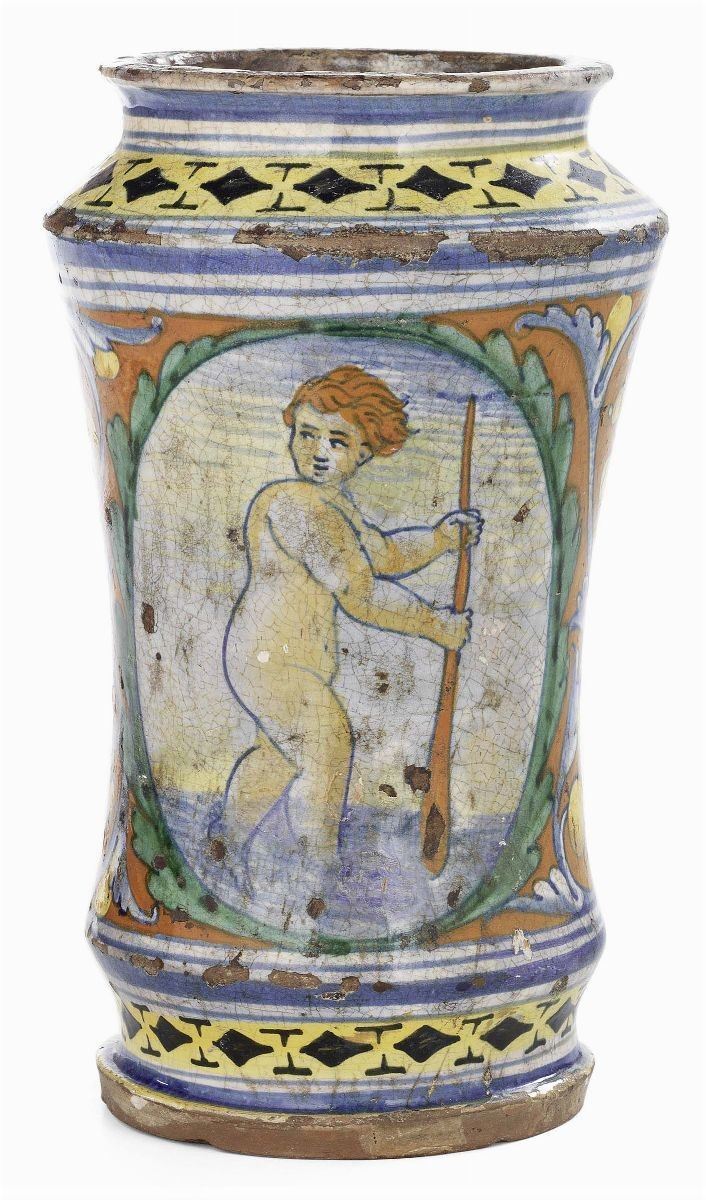 Albarello in Maiolica Policroma