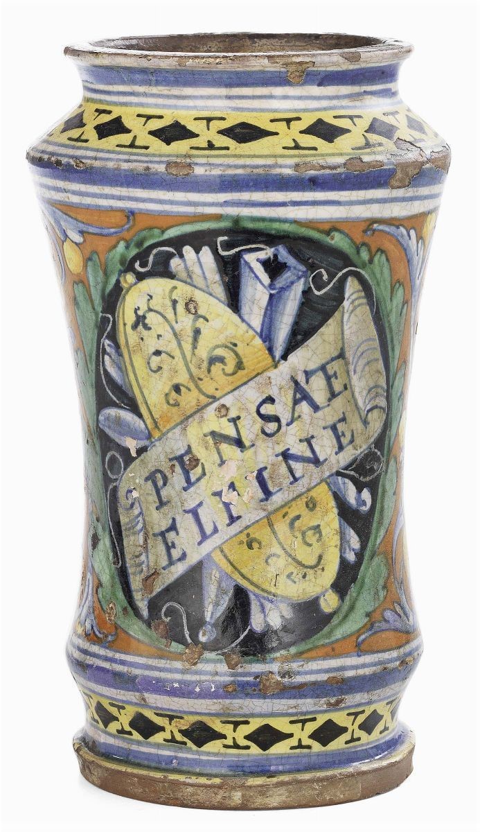 Albarello in Maiolica Policroma