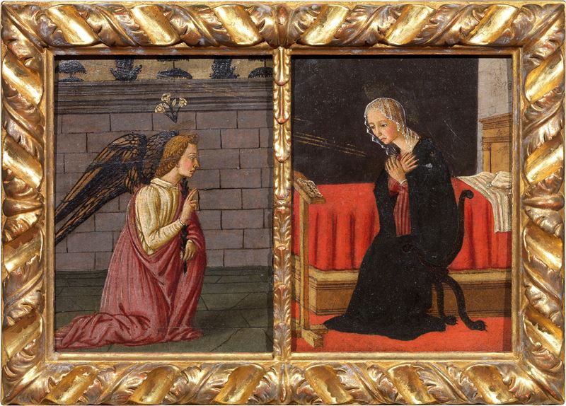 Bernardo di Stefano Rosselli - «angelo Annunciante» e «vergine Annunciata»