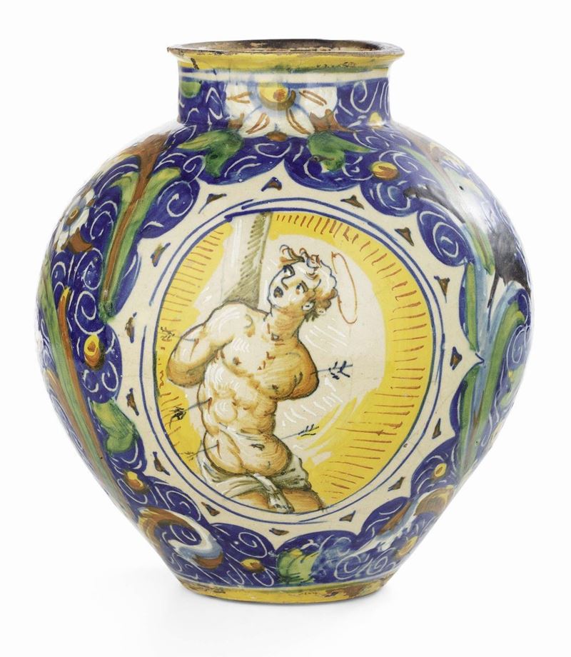 Vaso in Maiolica Policroma