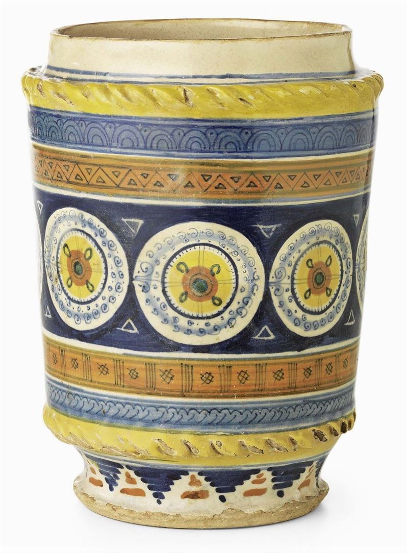 Vaso in Maiolica Policroma