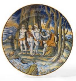 Piatto in Maiolica Policroma