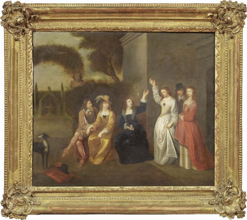 Scuola Francese del XVIII Secolo - Scena Galante